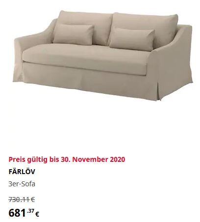 günstoges ikea sofa